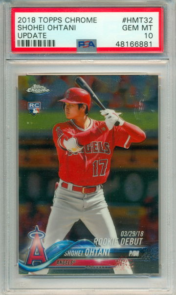 2018 Topps Chrome Shohei Ohtani Update #HMT32 PSA 10