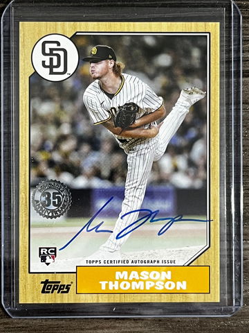 2022 Topps Series 2  Mason Thompson AUTO- RC 1987 PARALLEL ROOKIE CARD
