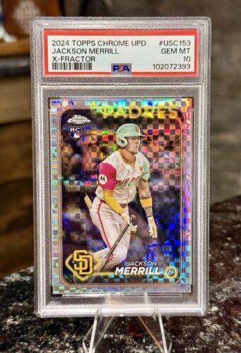 2024 Topps Chrome Update X-FRACTOR #USC153 JACKSON MERRILL PSA 10 GEM MINT