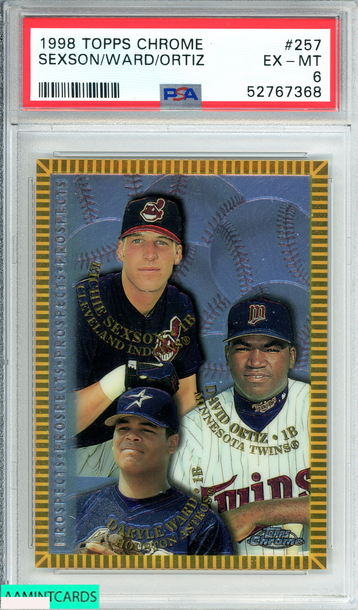 1998 TOPPS CHROME SEXSON WARD ORTIZ #257 ROOKIE RC PSA 6 EX-MT