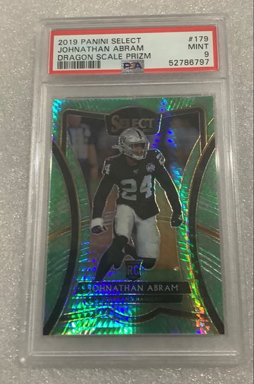 2019 Select Dragon Johnathan Abraham Rookie Premier Level /88 Psa 9 Raiders 