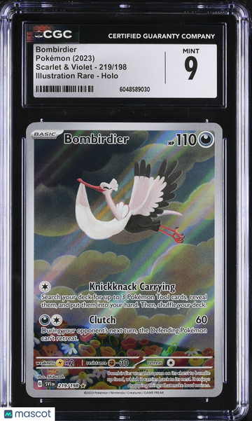 2023 Pokemon Scarlet & Violet Bombirdier Holo Illustration Rare Illustration Rare CGC 9 #219/198