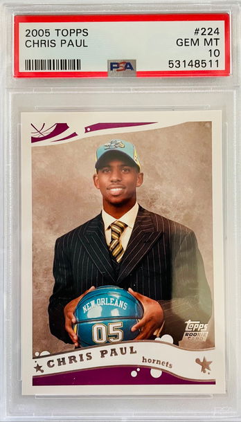 CHRIS PAUL 2005 TOPPS ROOKIE CARD #224 HOF PSA 10