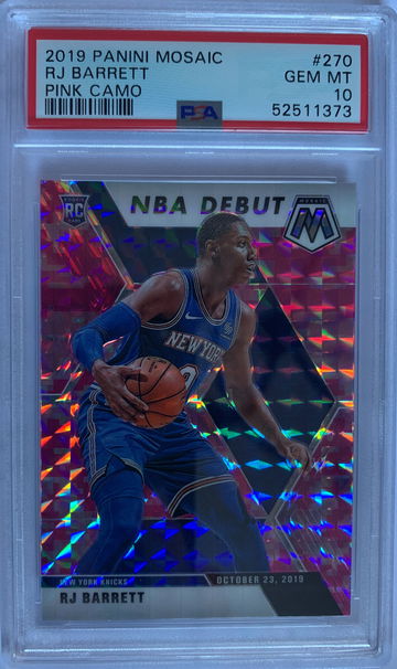 2019 Panini Mosaic RJ Barrett Pink Camo PSA 10