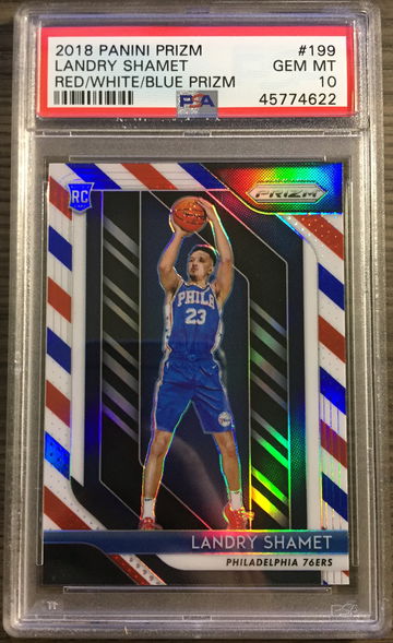 Landry Shamet 2018 Prizm Red White Blue PSA 10