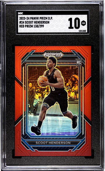 2023 Panini Prizm DP Red Scoot Henderson #24 RC /299 SGC 10
