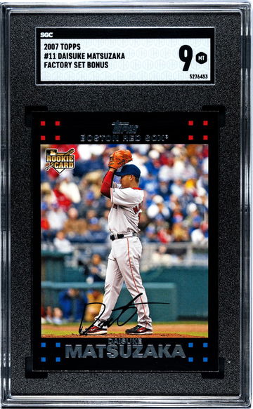 2007 Topps #11 Daisuke Matsuzaka Factory Set Bonus SGC 9
