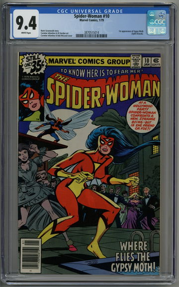 Spider-Woman 10 (1978) CGC 9.4 1st Gypsy Moth