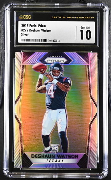 Deshaun Watson Rookie Silver Prizm CSG 10