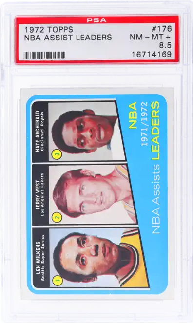 1972 Topps NBA Assist Leaders #176 PSA 8.5