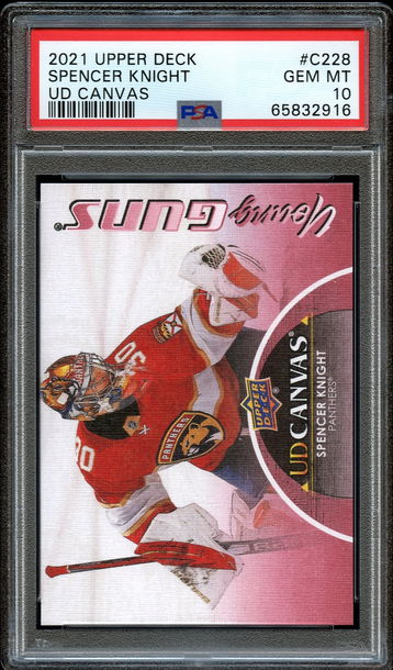 2021 Upper Deck Canvas Young Guns Spencer Knight PSA 10