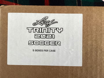2021 leaf Trinity Soccer 5 box Hobby Case