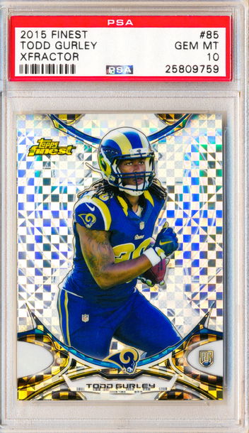 2015 Topps Finest Football #85 Todd Gurley Xfractor LOW POP PSA 10