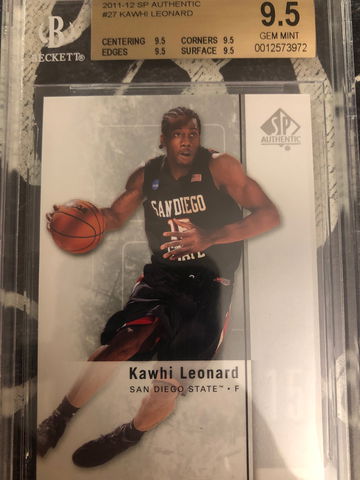 2011-12 SP Authentic Kawhi Leonard BGS 9.5 