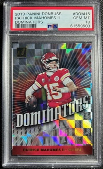 2019 Panini Donruss Dominators #DOM 15 Patrick Mahomes II PSA 10 GEM MINT Chiefs