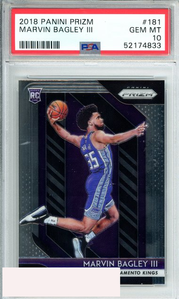 2018 PANINI PRIZM MARVIN BAGLEY III #181 KINGS ROOKIE RC PSA 10 GEM MT