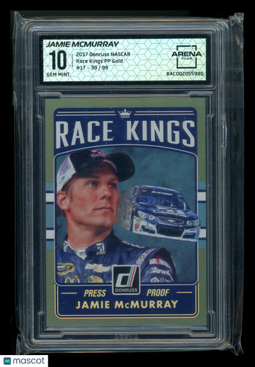 2017 Donruss NASCAR Race Kings Press Proof Gold Jamie McMurray #RK-17 /99 Press Proof Arena Club 10