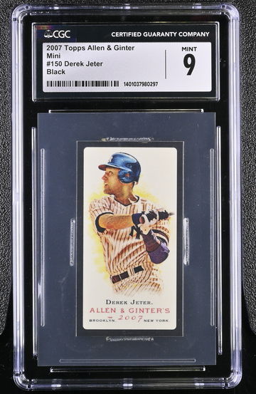2007 TOPPS DEREK JETER ALLEN & GINTER MINI #150 CGC 9 BS.A2.33