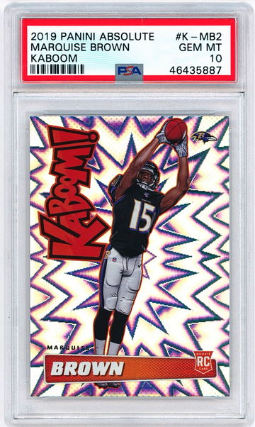 Marquise Brown 2019 Panini Absolute Kaboom PSA 10