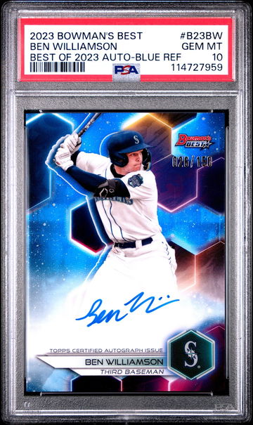 2023 Bowman's Best Best of 2023 Autographs Blue Ben Williamson #B23BW /150 PSA 10