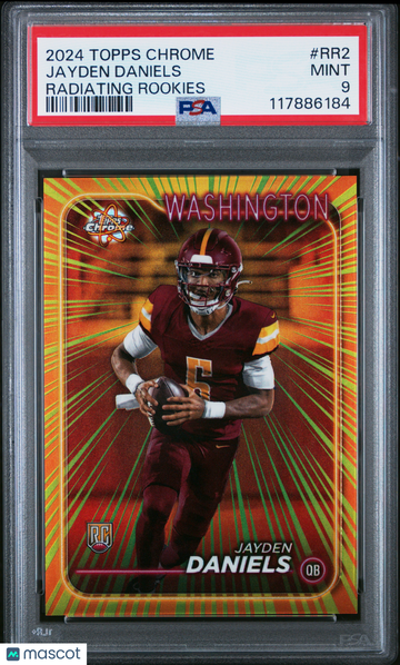 2024 Topps Chrome Radiating Rookies Jayden Daniels #RR2 PSA 9