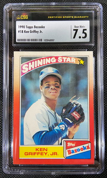 1990 Topps Bazooka Ken Griffey Jr. CSG 7.5