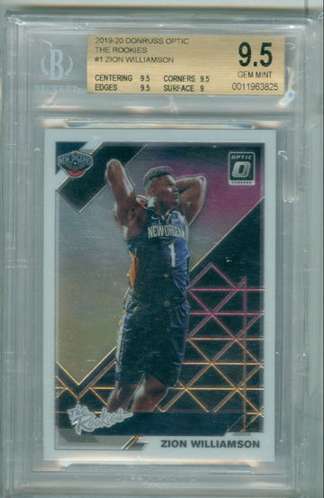 Zion Williamson 2019 Optic The Rookies BGS 9.5