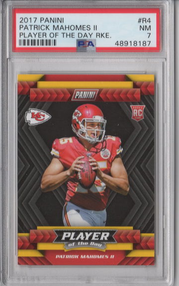 2017 Panini Patrick Mahomes II Player Of The Day PSA 7
