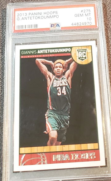 Giannis Antetokounmpo NBA Hoops Rookie RC PSA 10