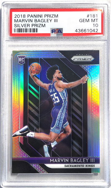 2018 Prizm Marvin Bagley III Silver Rookie RC