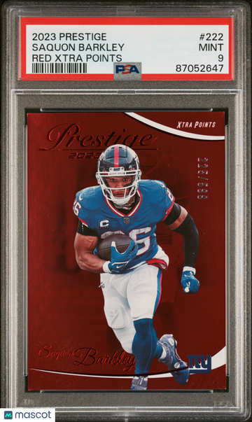 2023 Panini Prestige Saquon Barkley #222 Red Xtra Points /977 PSA 9