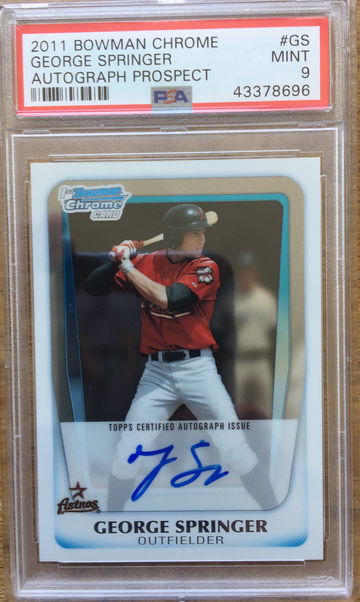George Springer auto psa 9