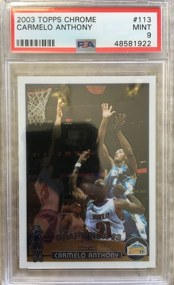 2003 Topps Chrome Carmelo Anthony Rookie PSA 9