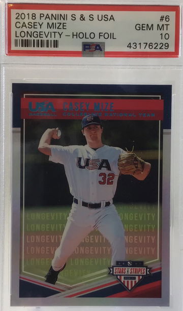 2018 Panini S & S Casey Mize PSA 10-Gem Mint