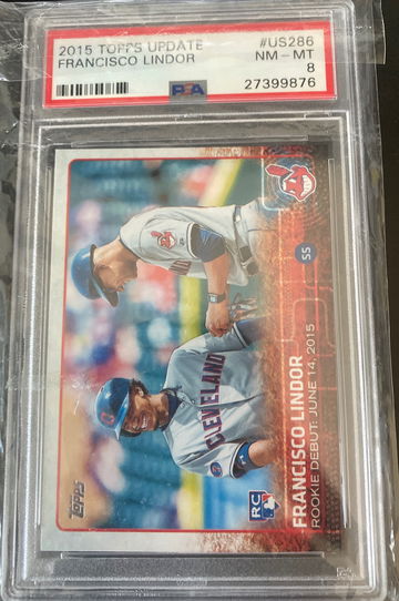 2015 Topps Update Francisco Lindor PSA 8