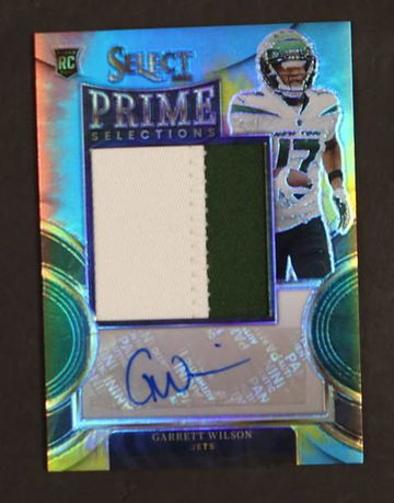 2022 Panini Select #PS-GW Garrett Wilson Prime Selections Tie Dye Auto /25