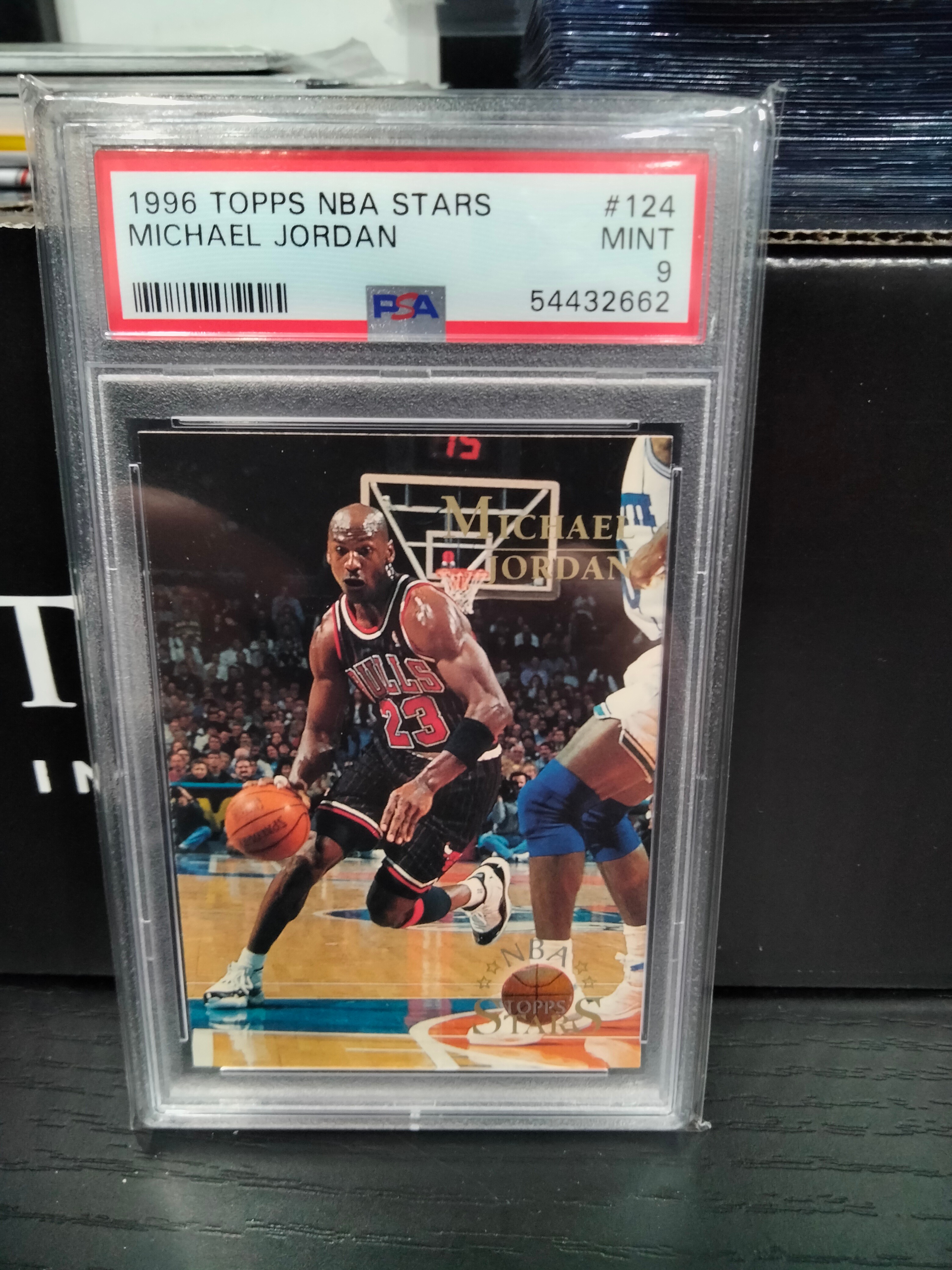 1996 Topps NBA Stars Michael Jordan #124 PSA 9