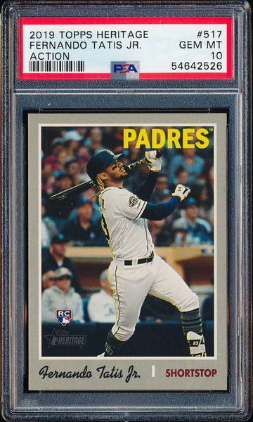 2019 Topps Heritage Fernando Tatis Jr. Action RC - PSA 10 Gem Mint