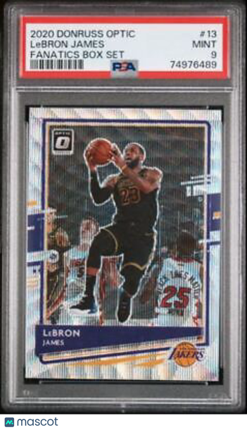 2020-21 Donruss Optic Fanatics Box Set Lebron James PSA 9 Los Angeles Lakers #13