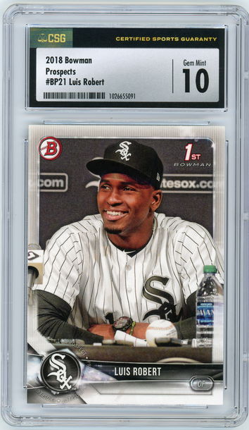 LUIS ROBERT 2018 Bowman 1st Rc #BP21 CSG 10 Gem Mint