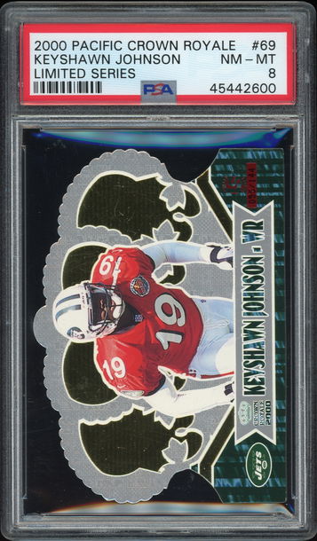 2000 Pacific Crown Royale Keyshawn Johnson Limited Series PSA 8