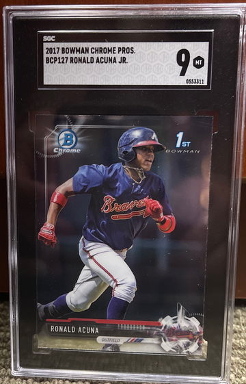2017 Bowman Chrome 1st Prospects Ronald Acuna Jr SGC 9 Mint