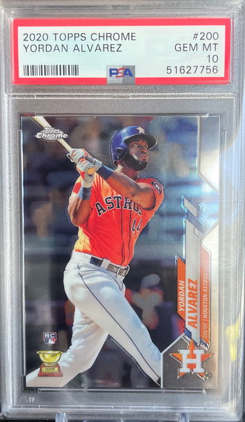 2020 Yordan Alvarez Topps Chrome RC PSA 10