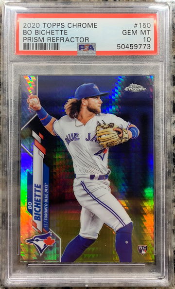 2020 Topps Chrome Bo Bichette Prism Refractor #150 PSA 10
