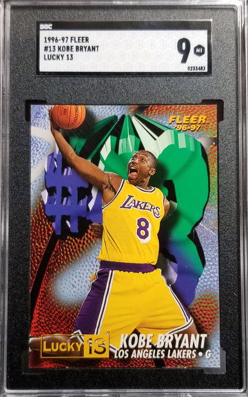 1996-97 Fleer Lucky 13 Kobe Bryant RC #13 SGC 9 Rookie 