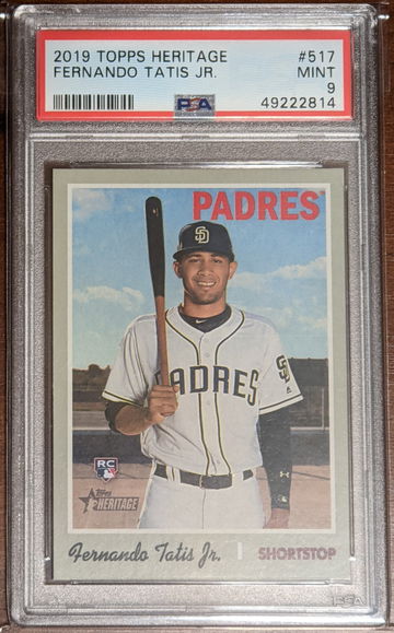 2019 Topps Heritage Fernando Tatis Jr. RC PSA 9