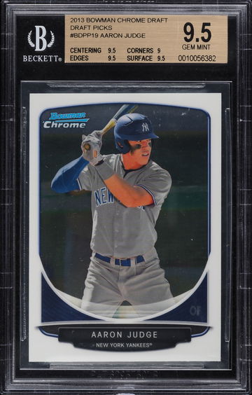 AARON JUDGE 2013 Bowman Chrome Draft BGS 9.5 GEM MINT