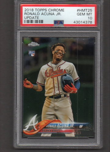 2018 Topps Chrome Update #25 Ronald Acuna Jr PSA 10 RC Rookie