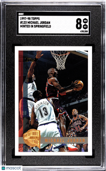 1997 Topps Michael Jordan #123 Minted In Springfield SGC 8