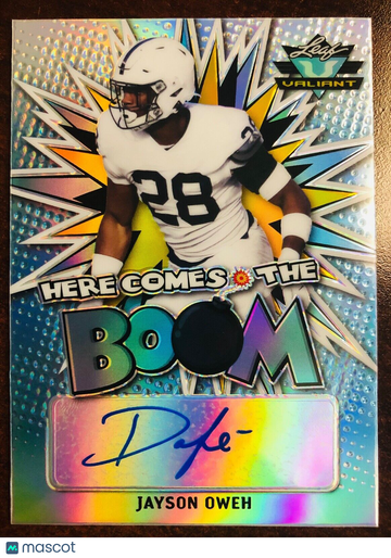 ODAFE OWEH 2021 Leaf Valiant Here Comes The Boom PLATINUM BLUE Auto SP #/20